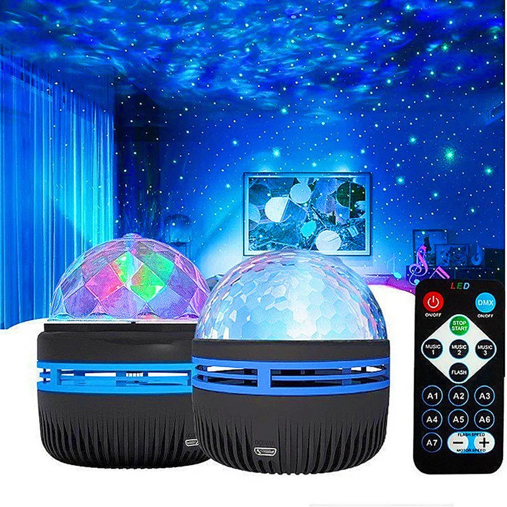 Galaxy Projector Light | 14 Light Effects, Music Sync & Remote Control | USB Powered, 360-Degree Rotation for Bedroom