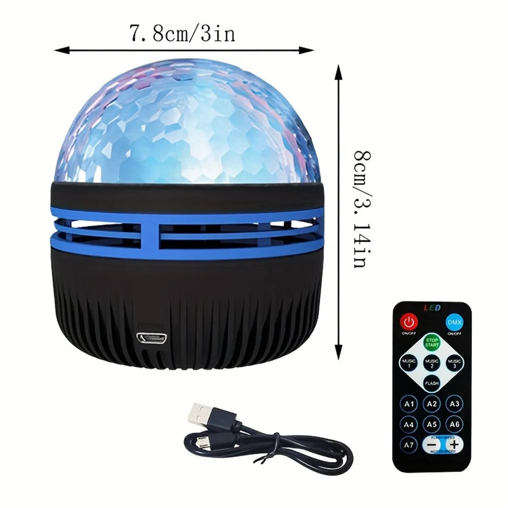 Galaxy Projector Light | 14 Light Effects, Music Sync & Remote Control | USB Powered, 360-Degree Rotation for Bedroom