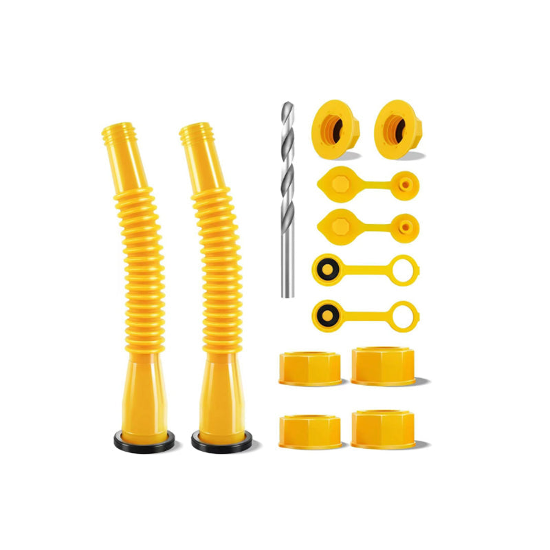 Gas Can Spout Replacement HDPE | Flexible Nozzle & Anti-Spill Cap | Fits Most Oil Cans, Leak-Free Seal, No Drilling Needed