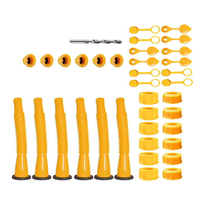 Gas Can Spout Replacement HDPE | Flexible Nozzle & Anti-Spill Cap | Fits Most Oil Cans, Leak-Free Seal, No Drilling Needed