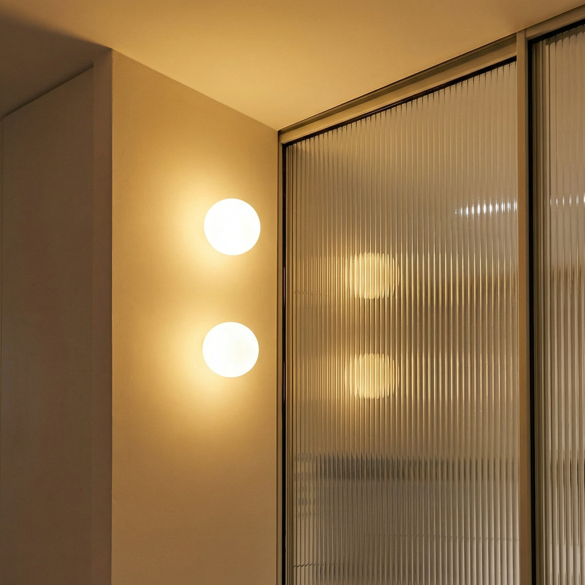 Round Frosted Glass Wall Light 12/15/20 cm | Integrated LED, 3 Colour Temperatures | Even Glow for Hallway, Bedroom & Bathroom 8