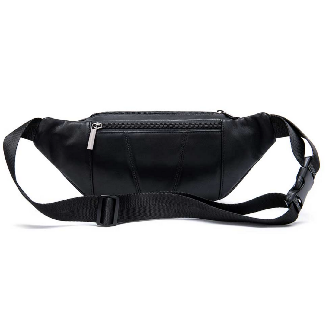 Genuine Leather | Men's Crossbody Bag - Multiple Compartments & Adjustable Strap