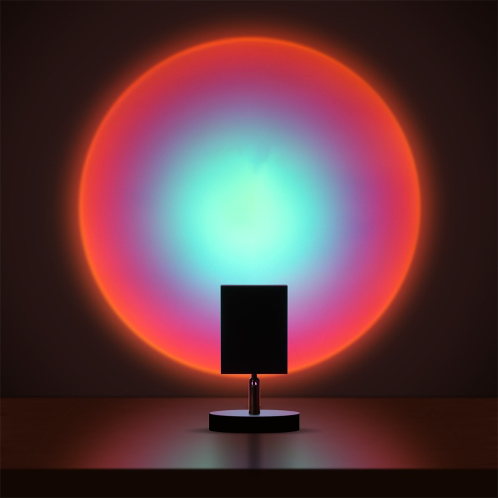 GlowBright | Retro Sunset LED Table Lamp – USB Powered, Compact Design