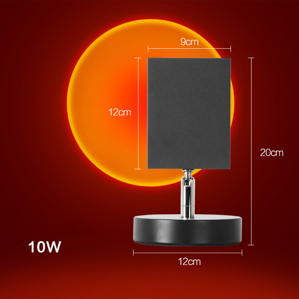 GlowBright | Retro Sunset LED Table Lamp – USB Powered, Compact Design