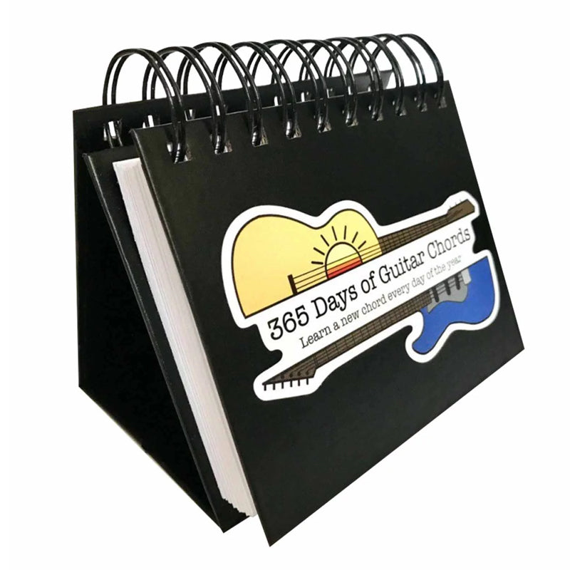 Guitar Chord Desk Calendar | 365 Page-a-Day Format, Undated for Any Year | Learn a New Chord Daily with Guitarist Birthdays