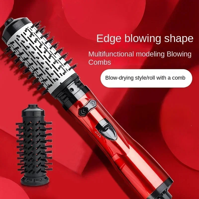 Hair Styler Brush | Rotating Hot Air Blow Dry Brush with 2 Barrels