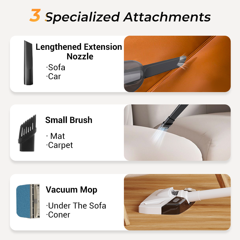 Handheld Cordless Vacuum Cleaner | High-Suction Portable Design | Lightweight Multi-Surface Cleaning for Home and Car