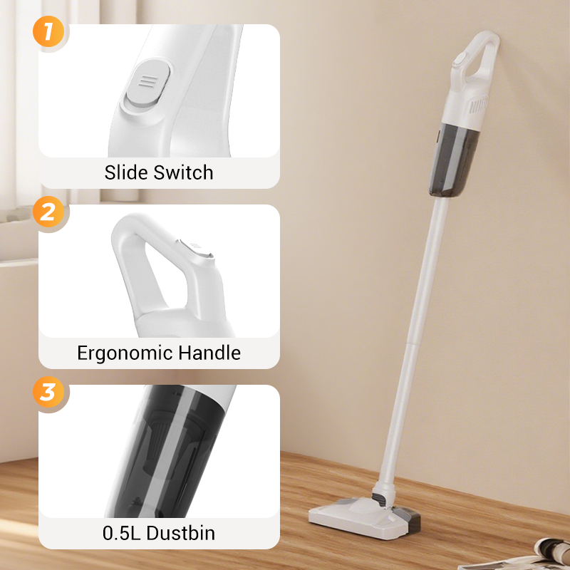 Handheld Cordless Vacuum Cleaner | High-Suction Portable Design | Lightweight Multi-Surface Cleaning for Home and Car