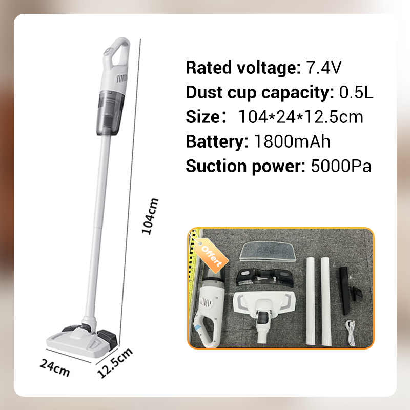 Handheld Cordless Vacuum Cleaner | High-Suction Portable Design | Lightweight Multi-Surface Cleaning for Home and Car