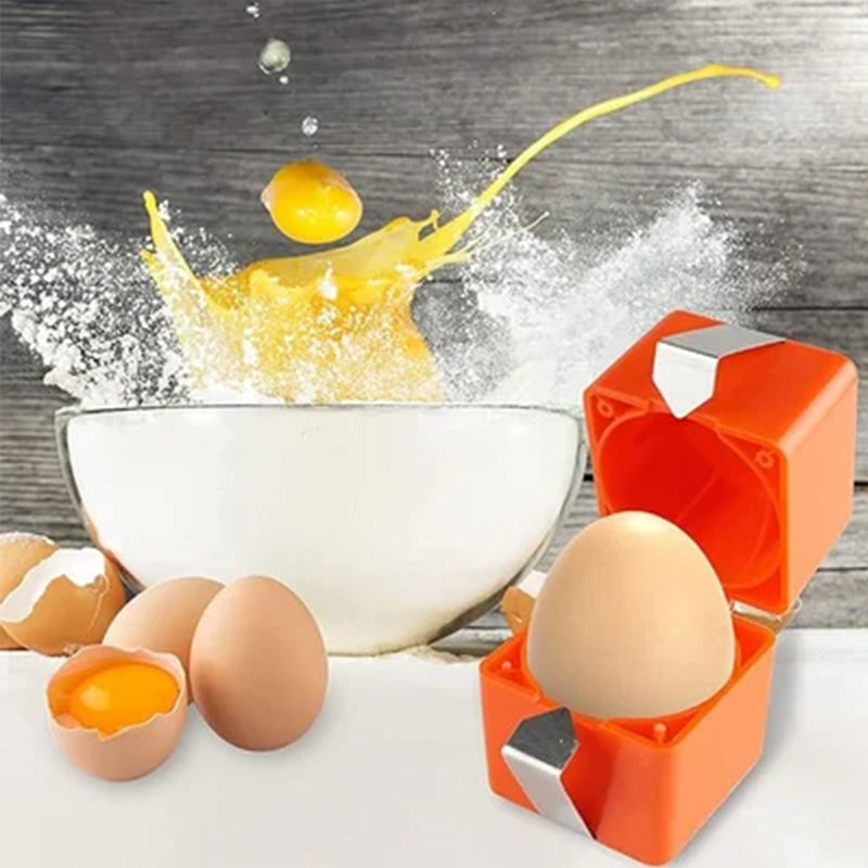 Handheld Egg Separator ABS Plastic | Cracks Shells and Separates Yolks | Works with Duck, Hen and Goose Eggs, Raw or Boiled