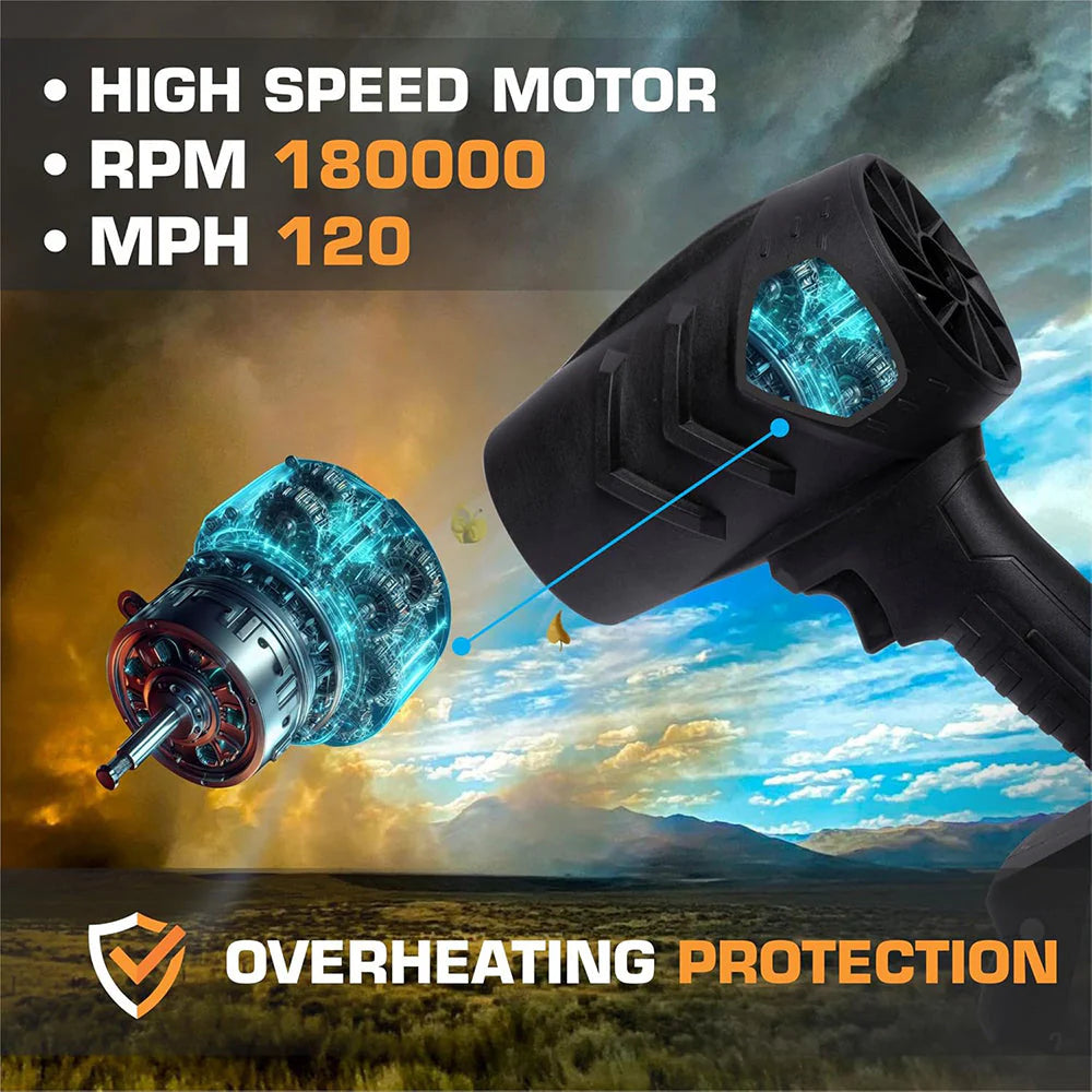 Handheld Leaf Blower - Portable Dust Cleaner & Car Dryer 1