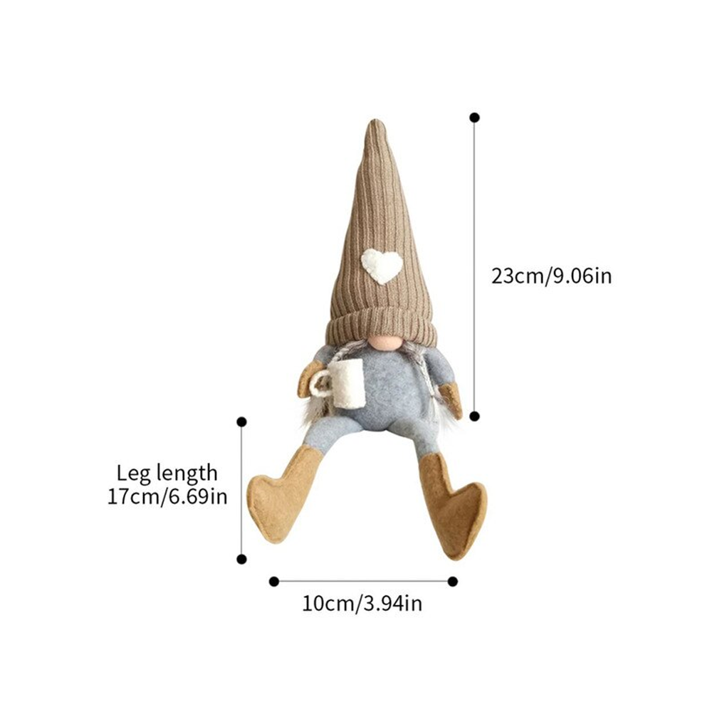Handmade Coffee Gnome Plush | Adjustable Legs, Styleable Hair | Coffee-Themed Decor Gift for Coffee Lovers & Home