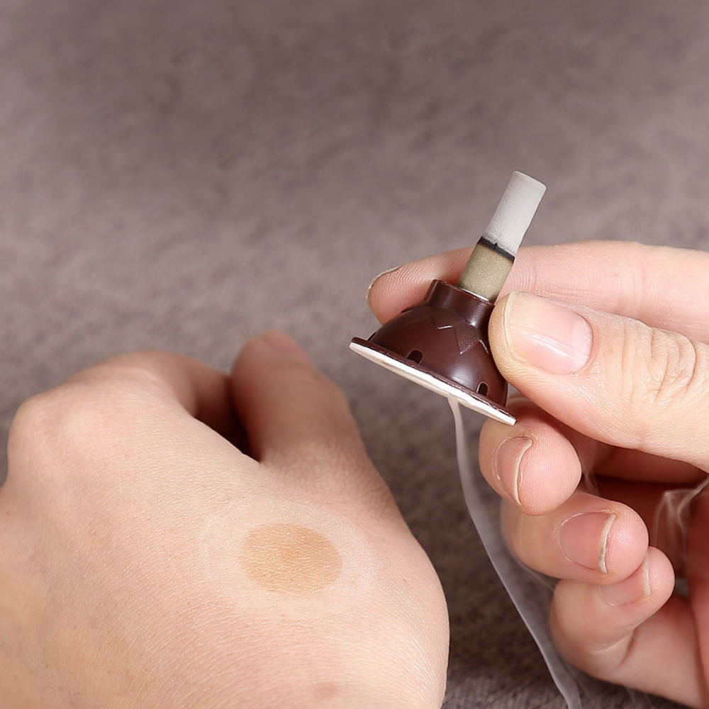 Herbal moxa patch with suction cup