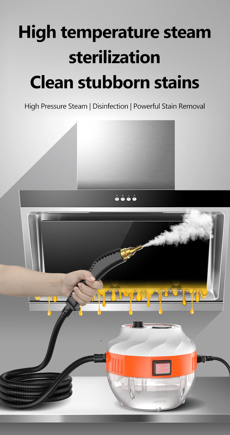 High-Pressure Steam Cleaner 2800W | Chemical-Free Deep Cleaning | For Kitchen, Bathroom, Tiles & Car Interiors
