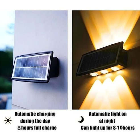 IllumiSun | Solar Lights Outdoor Wall Lamp – Up and Down Lighting