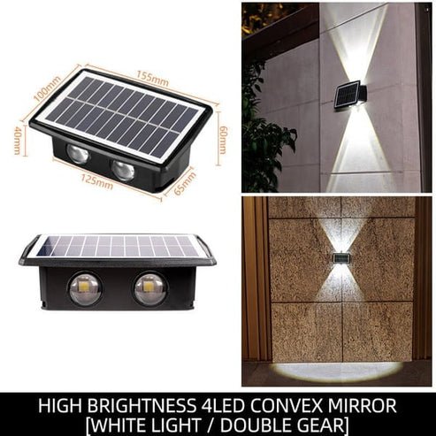 IllumiSun | Solar Lights Outdoor Wall Lamp – Up and Down Lighting