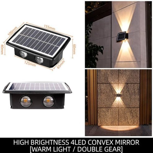 IllumiSun | Solar Lights Outdoor Wall Lamp – Up and Down Lighting