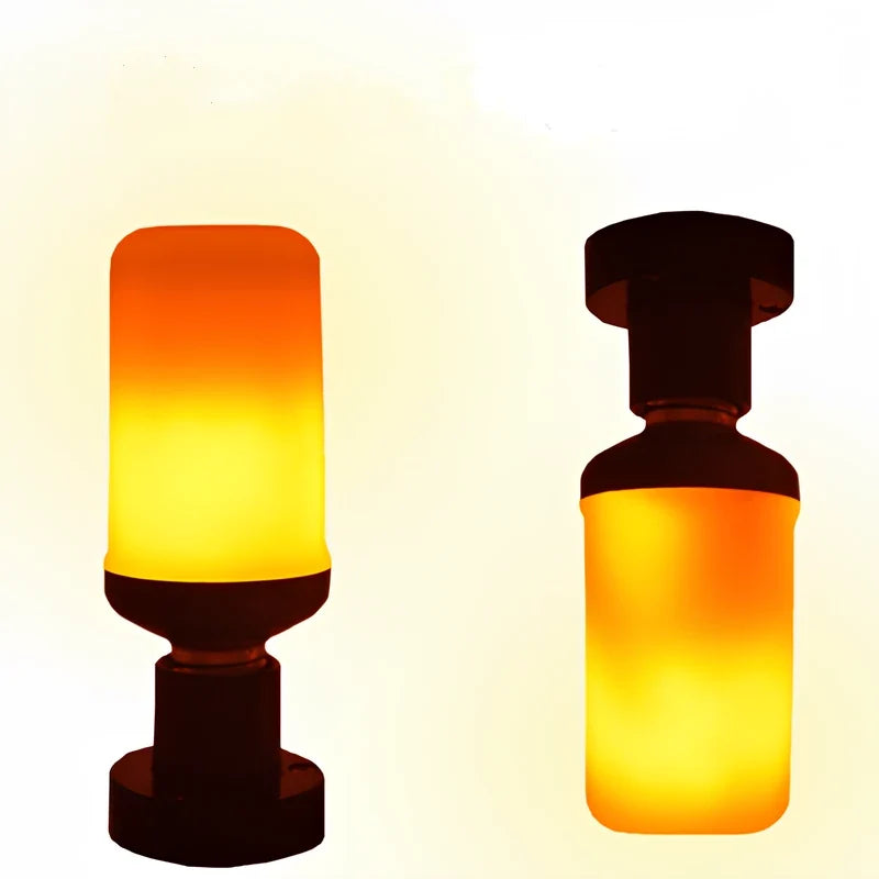 Flame-Flicker Light Bulb PVC 13.8 x 6.5 cm | Yellow or Blue | 4 Lighting Modes, Indoor/Outdoor Use, Fits E27/E26/E22 Sockets 9