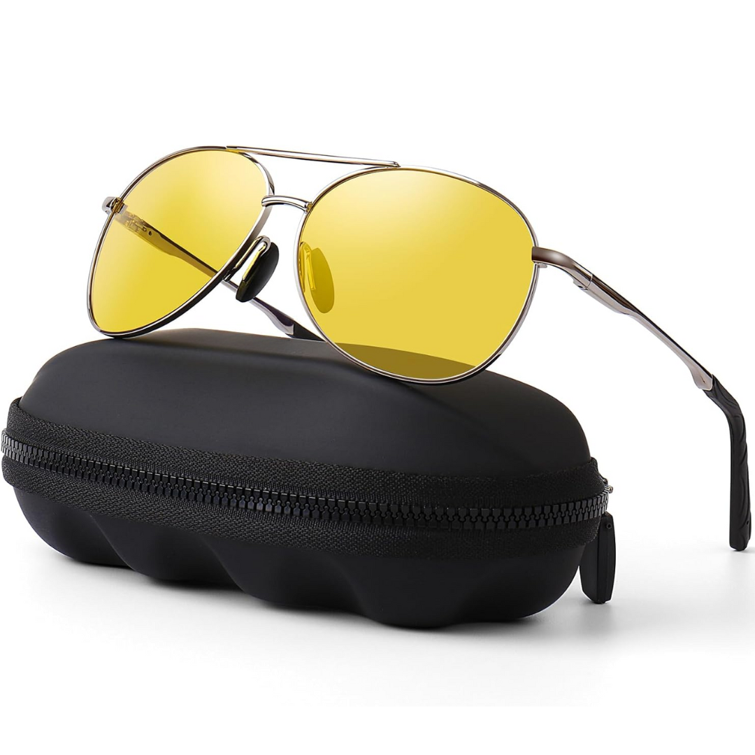 Jack | Polarized Aviator Sunglasses with UV400 Protection - Lightweight Metal Frame