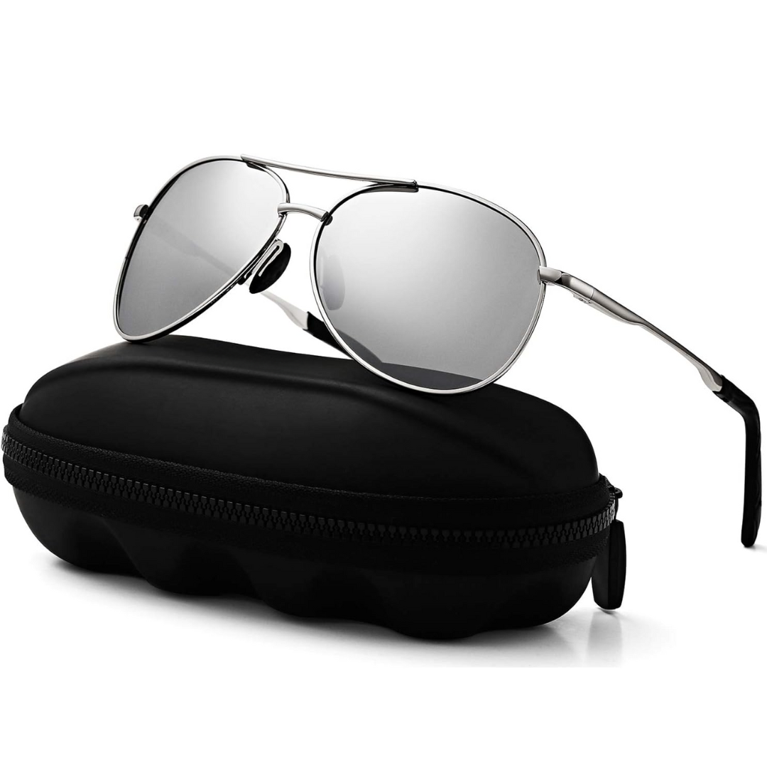 Jack | Polarized Aviator Sunglasses with UV400 Protection - Lightweight Metal Frame