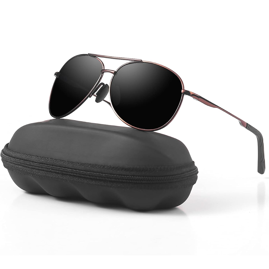 Jack | Polarized Aviator Sunglasses with UV400 Protection - Lightweight Metal Frame