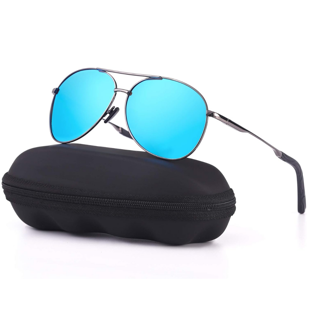 Jack | Polarized Aviator Sunglasses with UV400 Protection - Lightweight Metal Frame