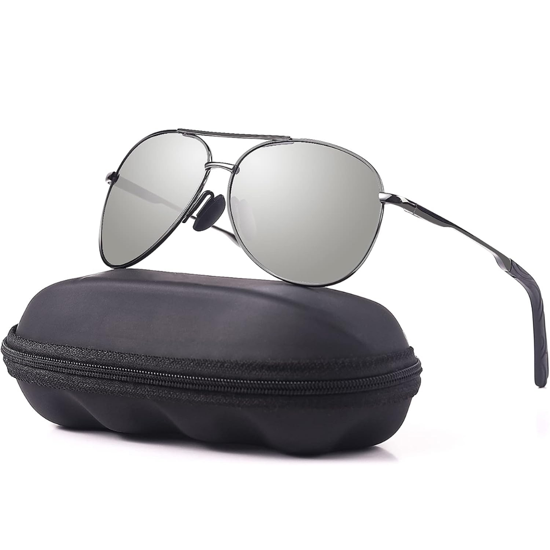 Jack | Polarized Aviator Sunglasses with UV400 Protection - Lightweight Metal Frame