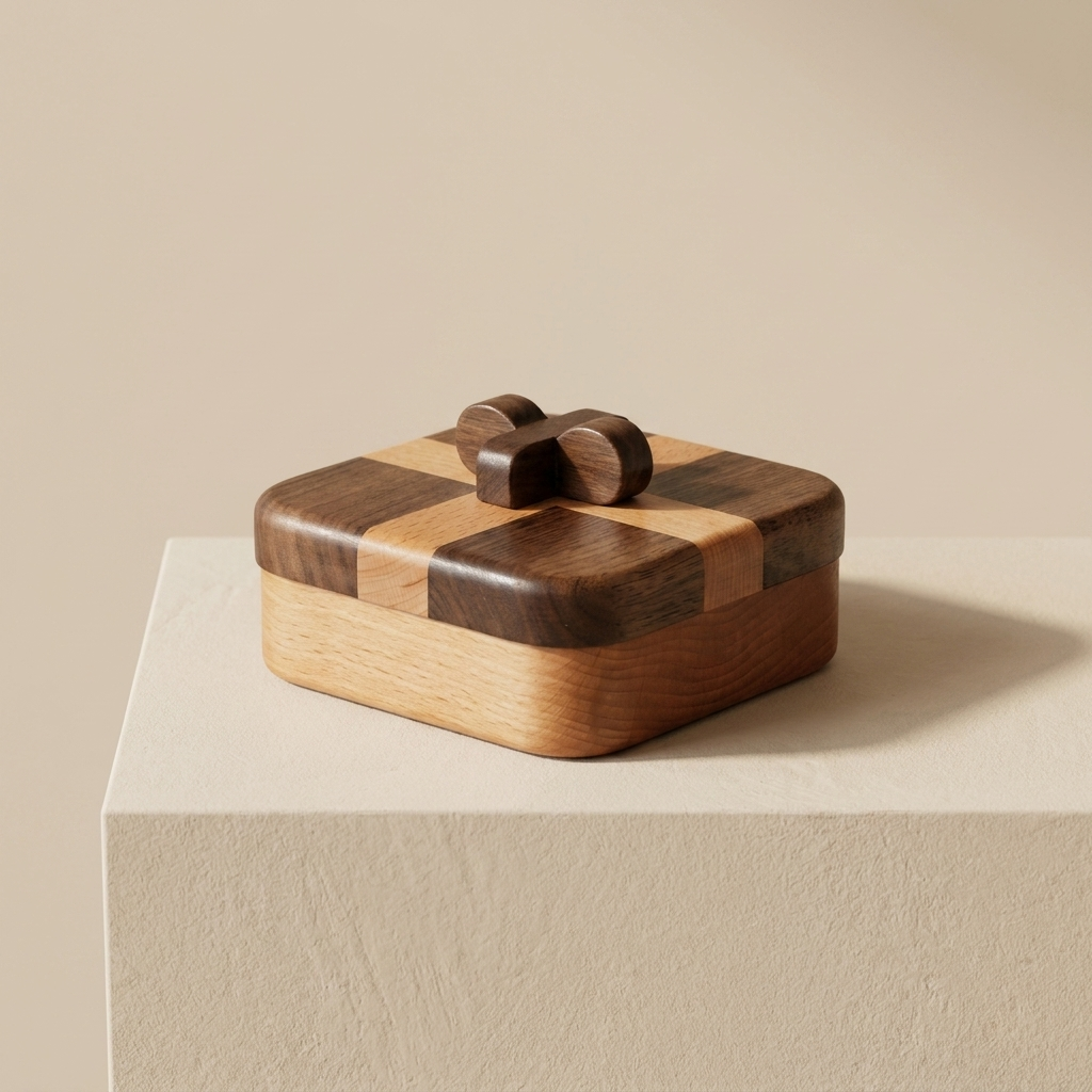 Jewelry Organizer Box | Two-Tone Lid, Sliding Cross Catch