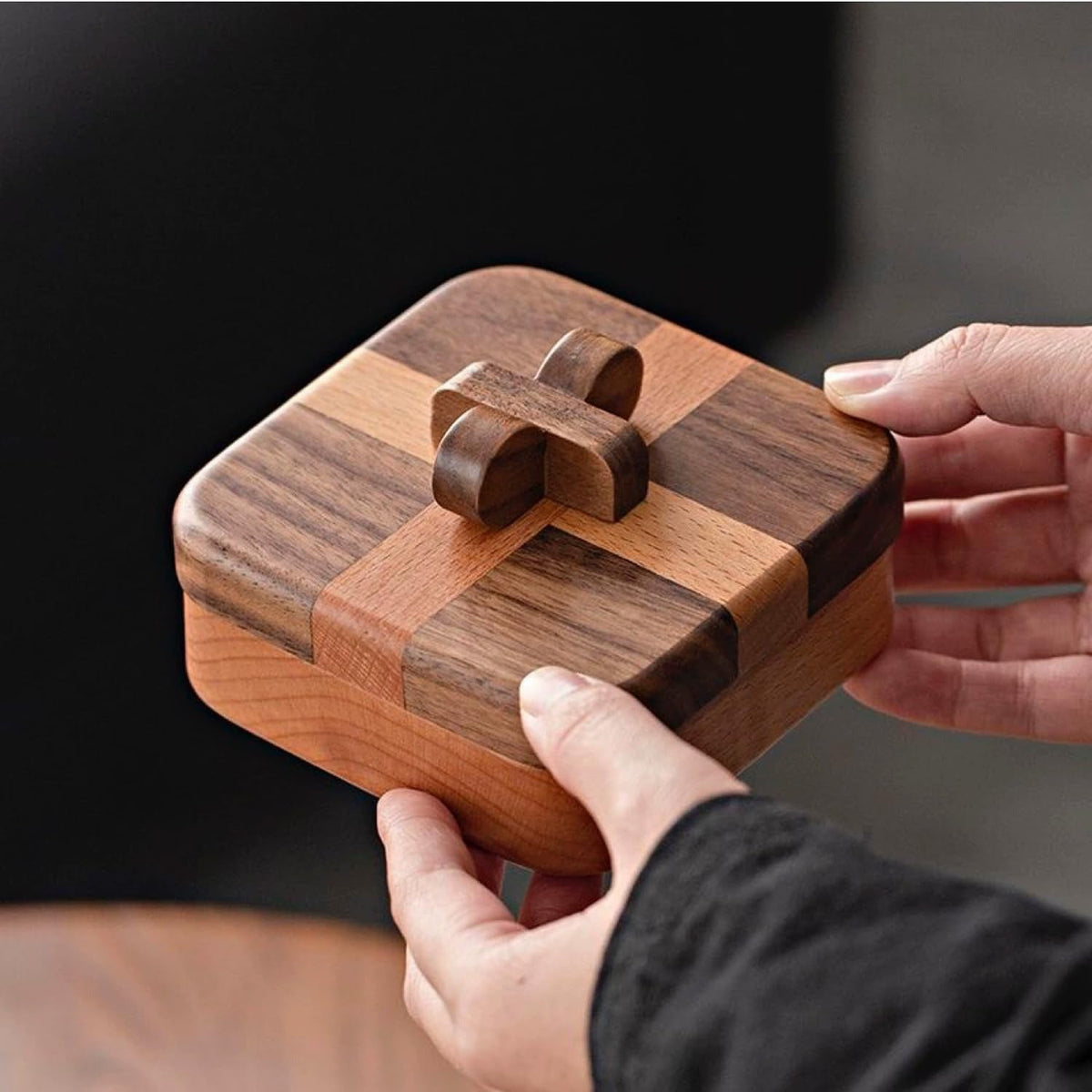 Jewelry Organizer Box | Two-Tone Lid, Sliding Cross Catch