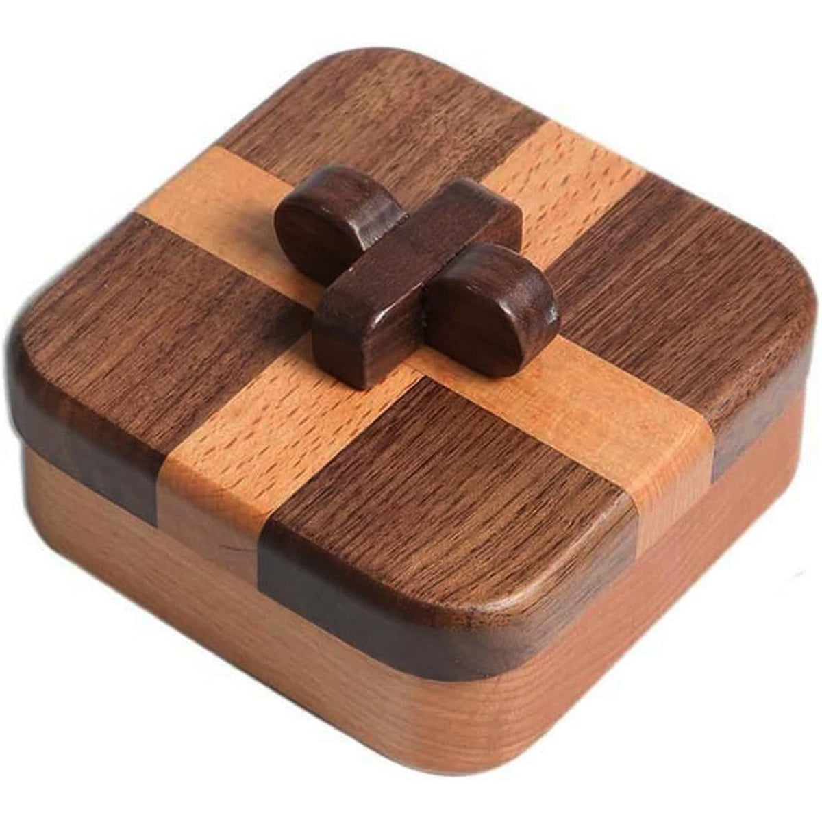 Jewelry Organizer Box | Two-Tone Lid, Sliding Cross Catch