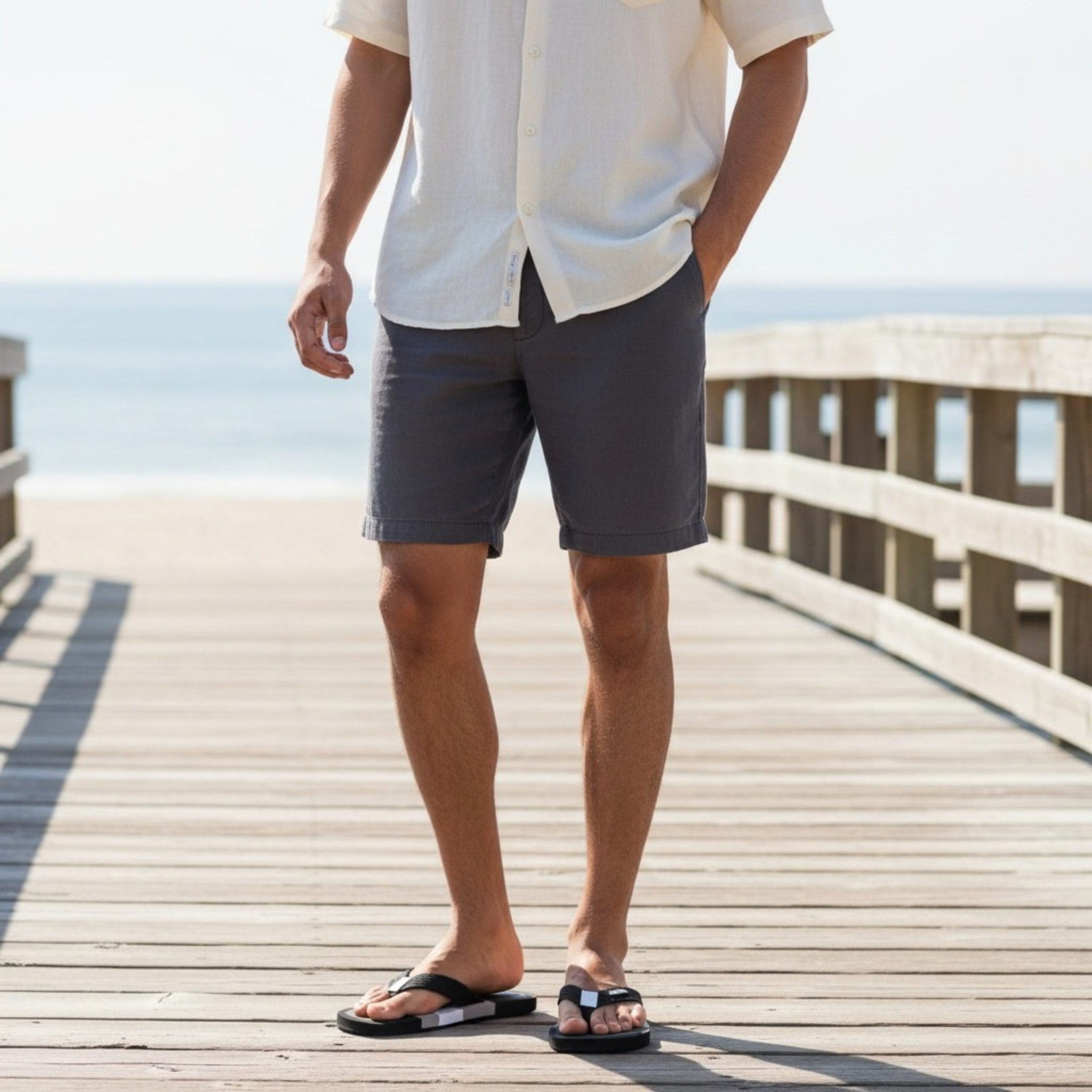 Justin | Men's Sandals with Woven Straps - Comfortable Slip-On Design