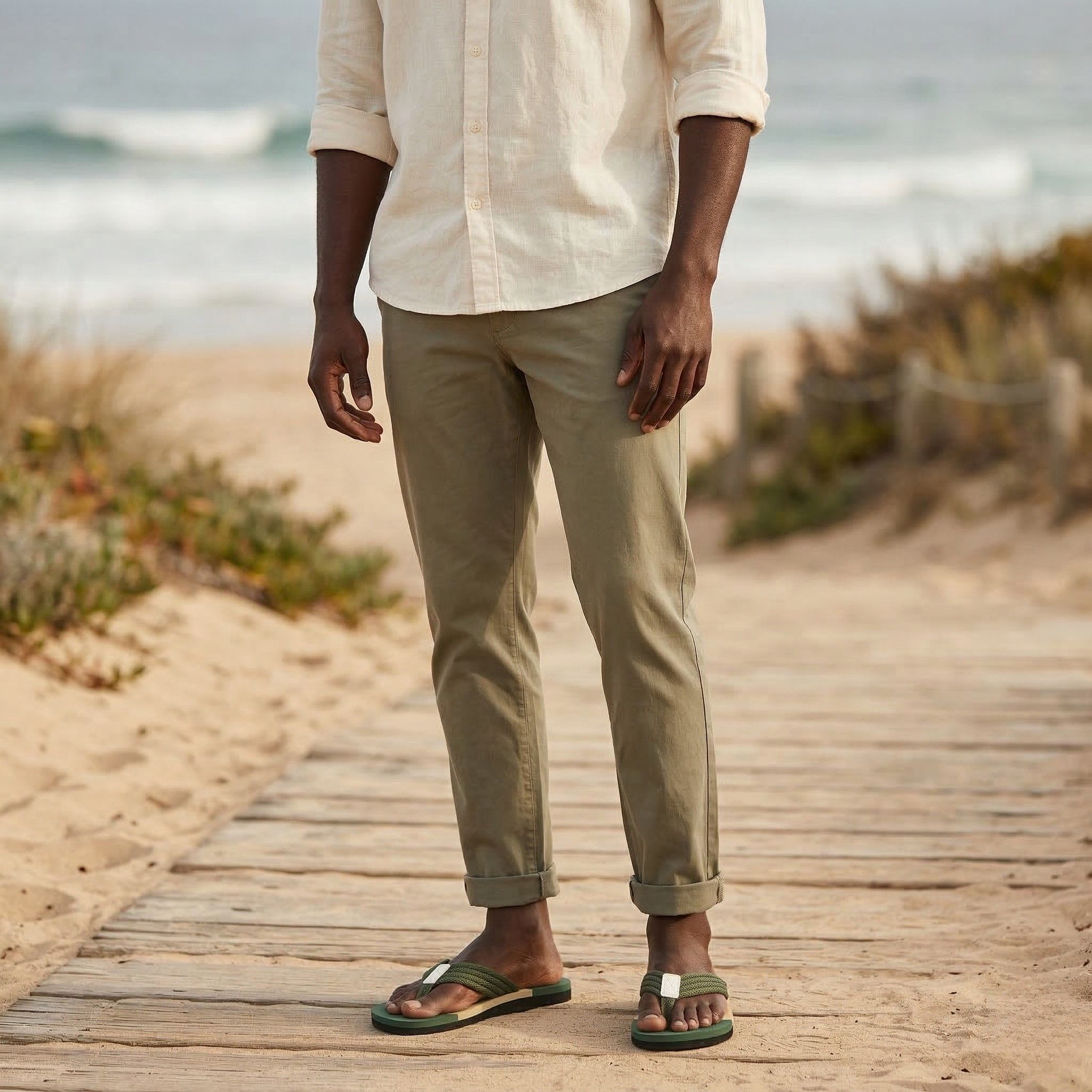 Justin | Men's Sandals with Woven Straps - Comfortable Slip-On Design