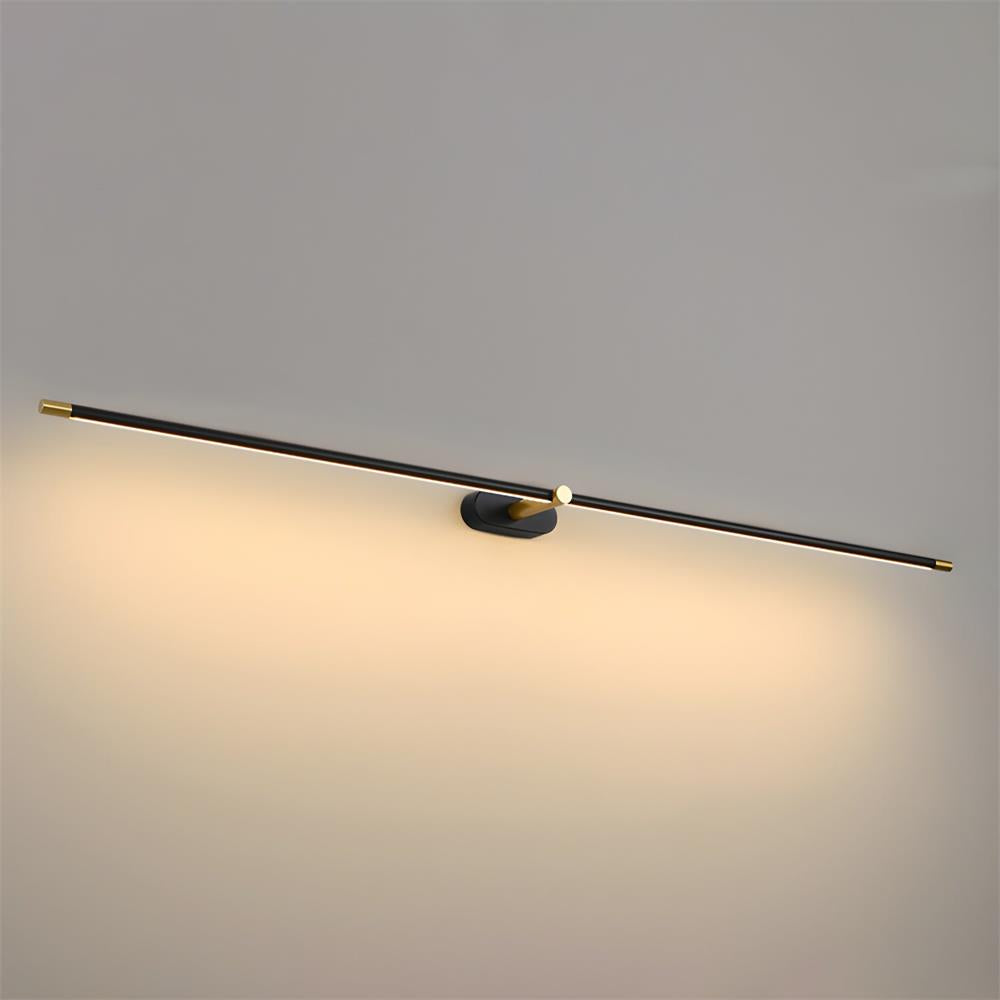 Linear Wall Lamp Metal & Acrylic, 68/98/128 cm | Black or Gold, Warm or Cool White | Integrated LED, Bathroom Safe 20