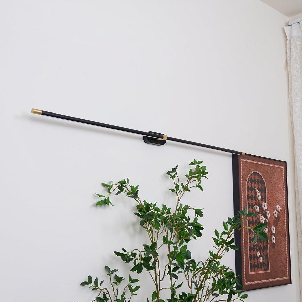 Linear Wall Lamp Metal & Acrylic, 68/98/128 cm | Black or Gold, Warm or Cool White | Integrated LED, Bathroom Safe 8