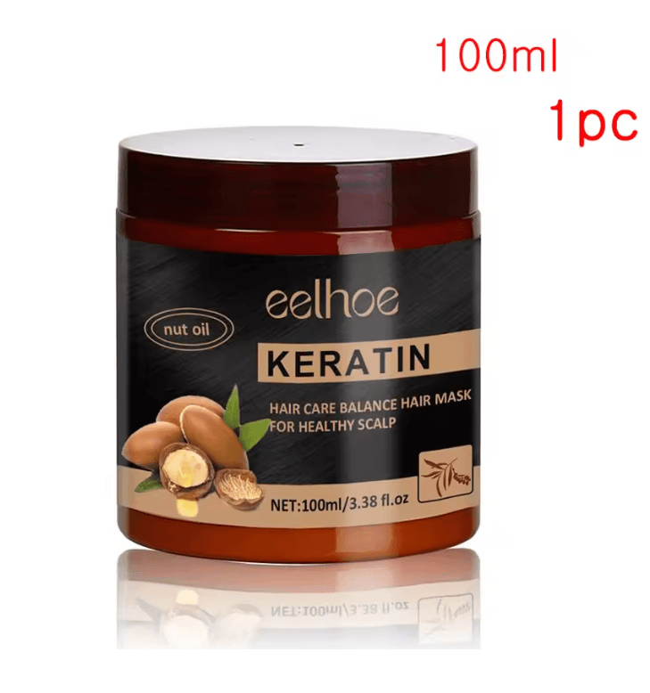 Keratin Repair Hair Mask Leave-In Treatment | For Damaged, Dry, Frizzy Hair | Softens, Smooths and Reduces Frizz