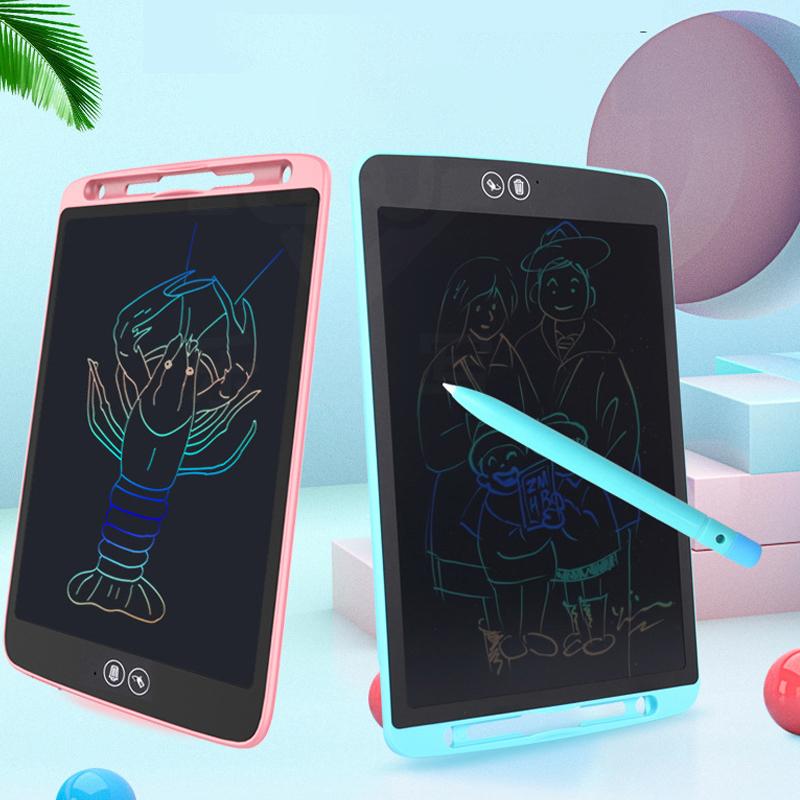 LCD Writing Tablet with ABS Frame | Magnetic Fridge Mount with Erase Button | Mess-Free Drawing & Writing for Kids