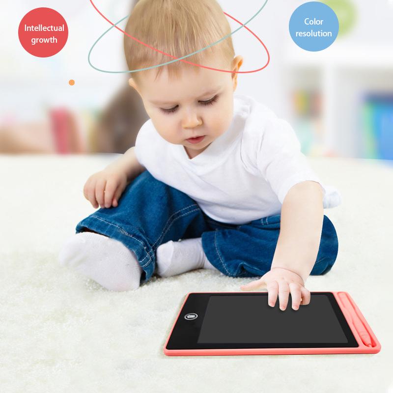 LCD Writing Tablet with ABS Frame | Magnetic Fridge Mount with Erase Button | Mess-Free Drawing & Writing for Kids