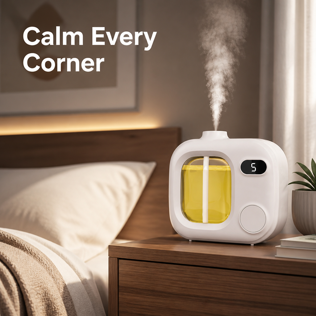 LED Aroma Diffuser with Touch Control | Five Mist Modes, Wall or Desktop Placement | Covers Rooms Up to 80 Square Metres