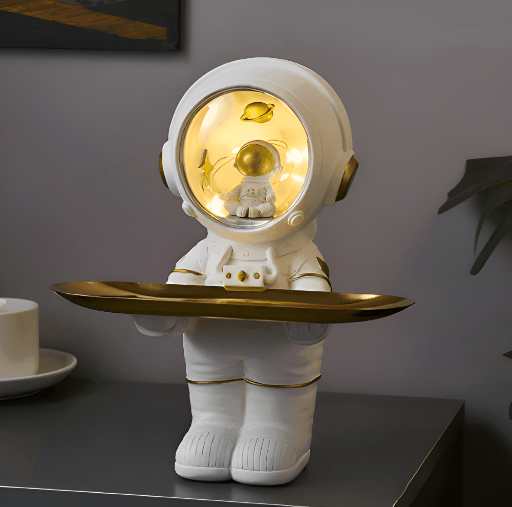 LED Astronaut Organizer For Keys | Lit Helmet And Tray