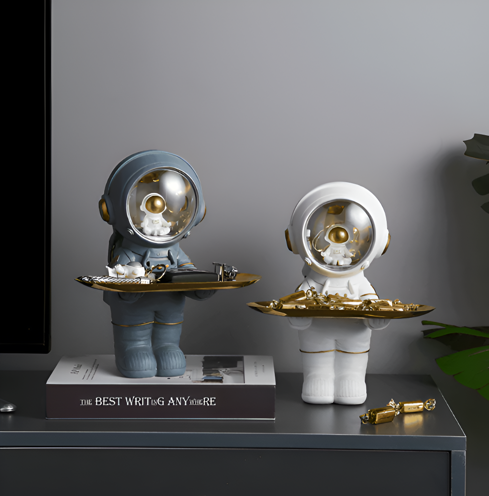 LED Astronaut Organizer For Keys | Lit Helmet And Tray