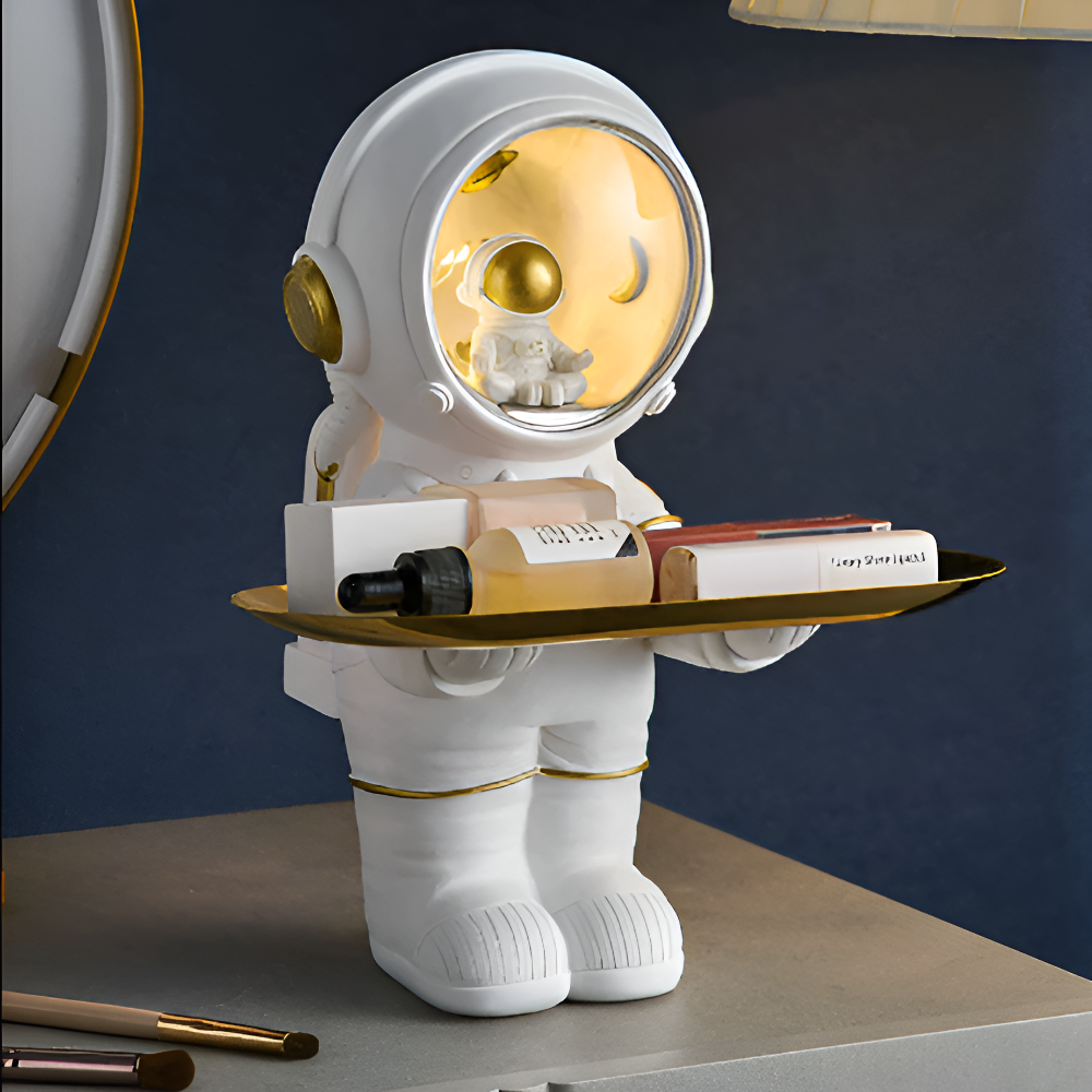 LED Astronaut Organizer For Keys | Lit Helmet And Tray