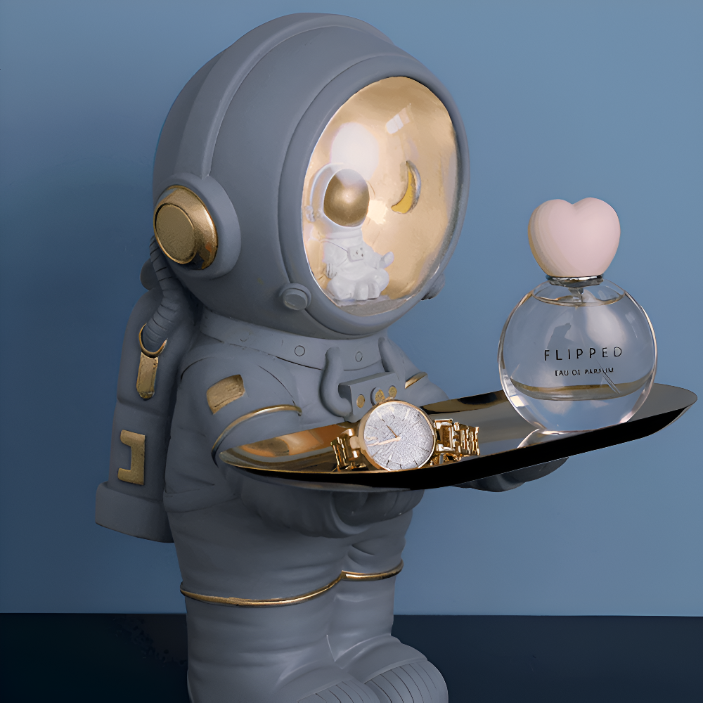 LED Astronaut Organizer For Keys | Lit Helmet And Tray
