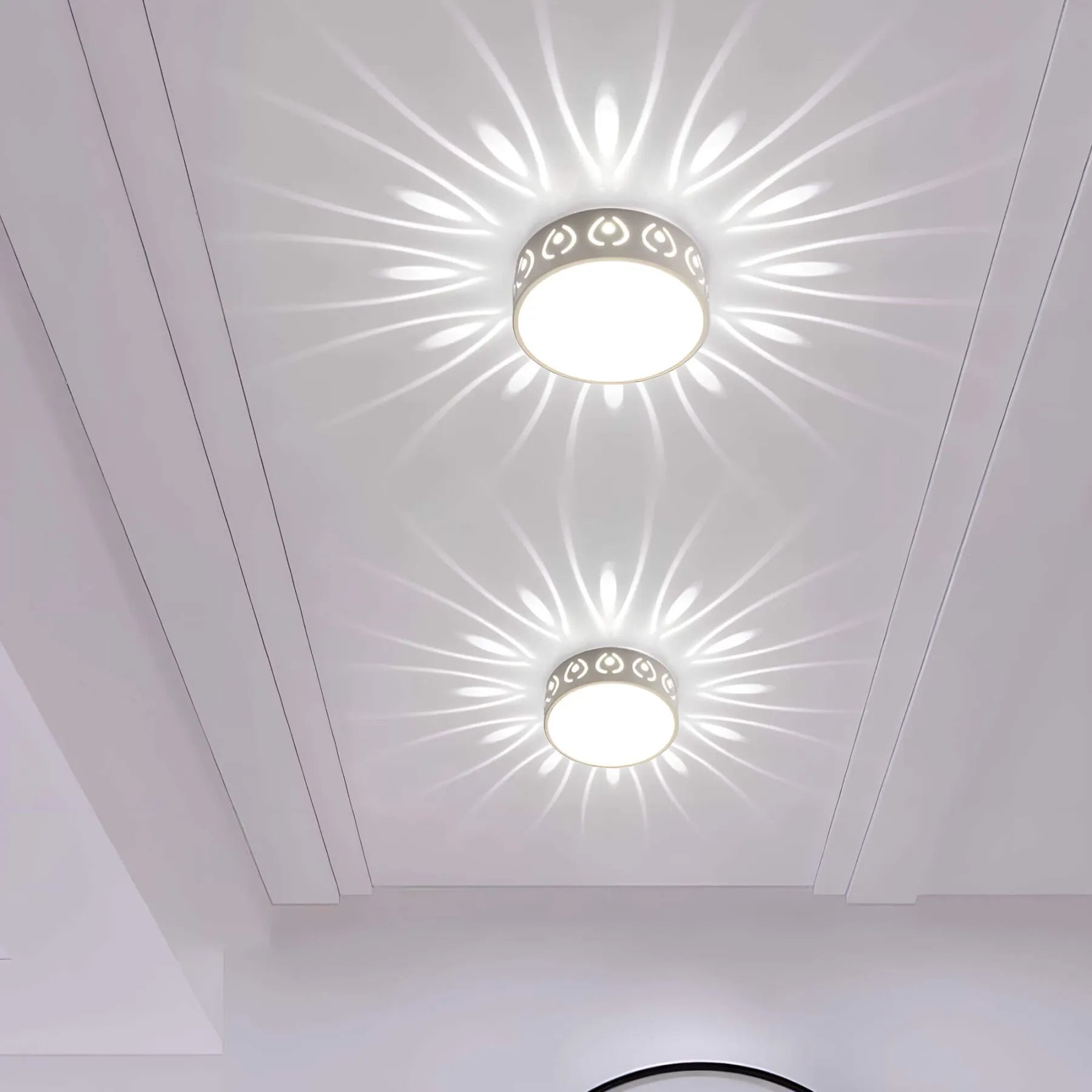 LED Ceiling Light | SkyGlow Crystal-Acrylic Flush Mount Fixture