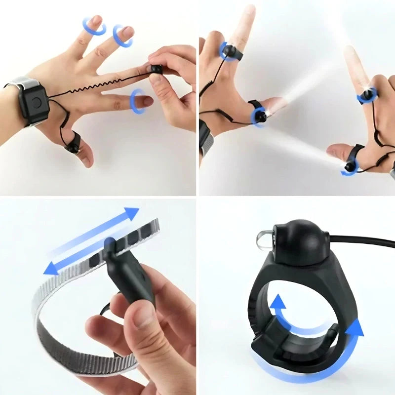 LED Finger Light with Wrist Strap | Warm White Beam, Hands-Free Precision Lighting | Rechargeable, Up to 12 Hours Battery Life