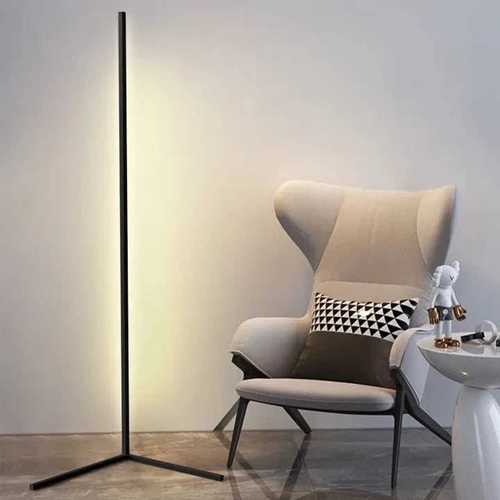 LED Floor Lamp with Remote Control | Dimmable, 3 Colour Temperatures (3000K-6000K) | Corner Mood Lighting, USB Powered