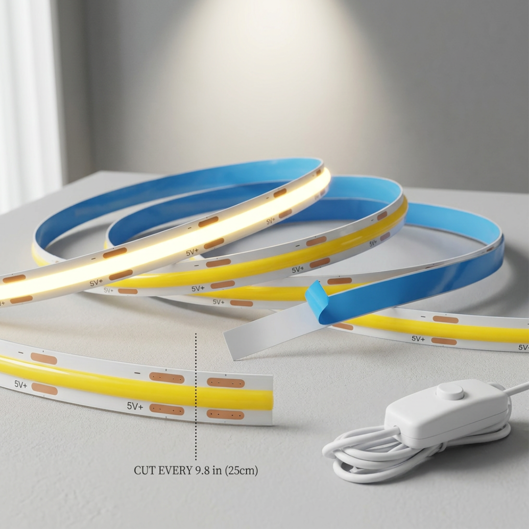 LED Light Strip | GlowLine Cuttable Adhesive USB Lighting