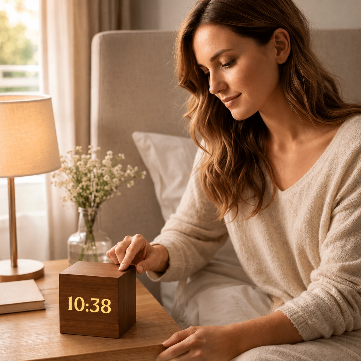 Digital Cube Alarm Clock | Matte Finish LED Display