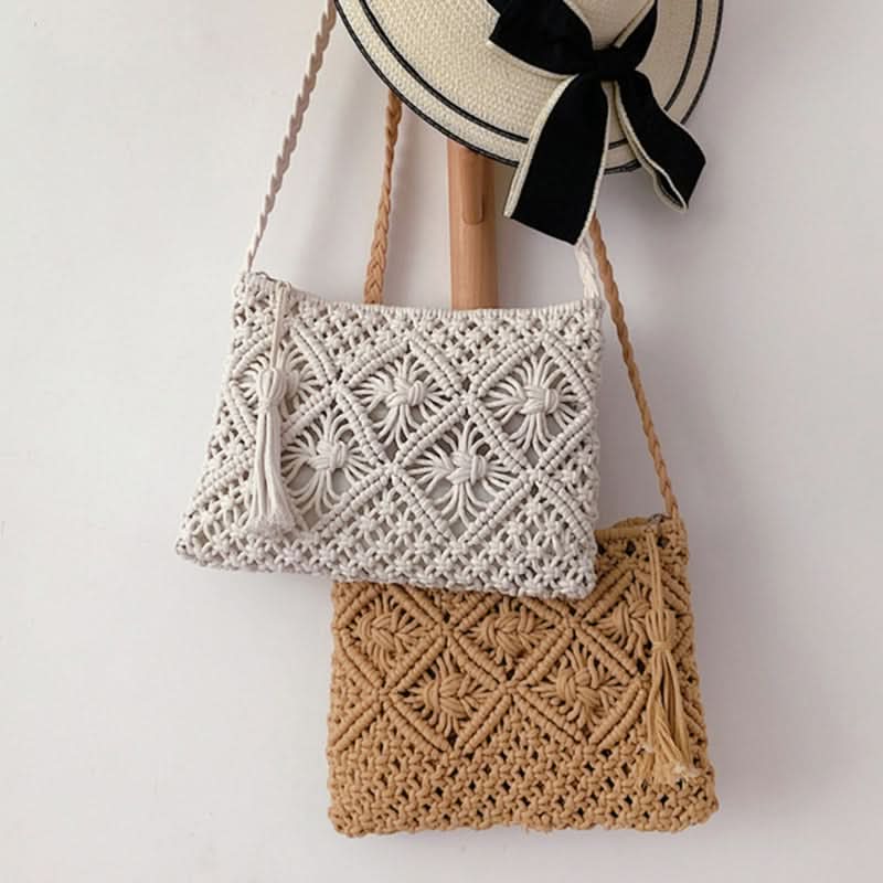 London | Woven Shoulder Bag - Trendy Boho Chic Design