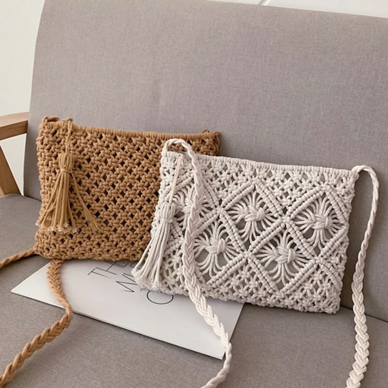 London | Woven Shoulder Bag - Trendy Boho Chic Design