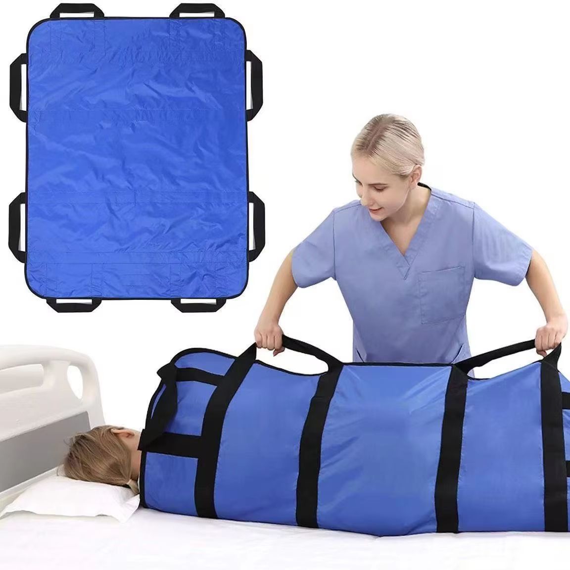 Low-Friction Slide Sheet, Reinforced Edges, 120 x 100 cm, Machine Washable